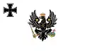 Pruská válečná vlajka z roku 1816 Poměr stran: 3:5