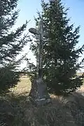 Wayside cross near Horní Heřmanice, Třebíč District.JPG