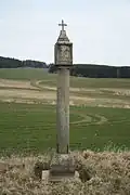 Wayside shrines at north way from Želetava, Třebíč District.JPG