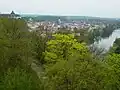 Pohled na Weißenfels z Bismarckovy věže