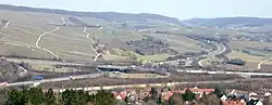 Pohled na Autobahnkreuz Weinsberg od jihozápadu