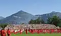 Stadion Birkenwiese v průběhu Světové gymnaestrády v roce 2007