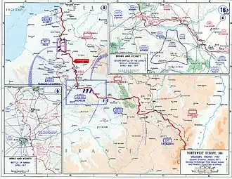 Mapa západní fronty v roce 1917