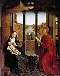 Autoportrét Rogiera van der Weyden jako sv. Lukáše malujícího Pannu Marii (asi 1440)