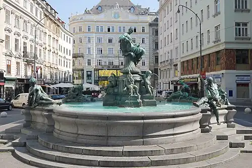 Situace kašny Providencie na Neumarktu
