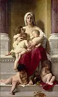 Přejícnost, Charity, William-Adolphe Bouguereau, r. 1878