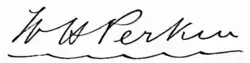 William Henry Perkin – podpis