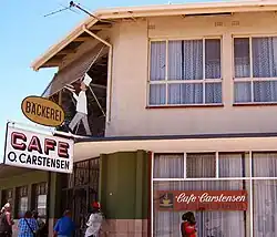 Německé slovo Bäckerei označující pekárnu, Windhoek