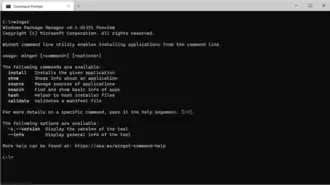 Windows Package Manager v prostředí Windows Terminal