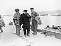 Winston Churchill v Arromanches 21.–23. července 1944