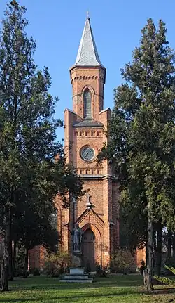 Włocławek – neogotický Evangelicko-augsburský kostel vybudovaný v letech 1882–1884.