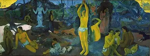 Paul Gauguin – Odkud jsme přišli? Kdo jsme? Kam jdeme? (D'où venons-nous? Que sommes-nous? Où allons-nous?) (1897)