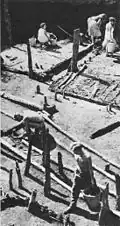 Práce na vykopávkách, Vratislav, 1968