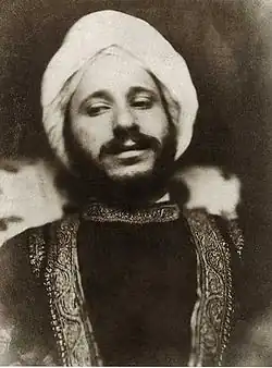 Simeon Solomon, portrét malíře v orientálním kostýmu