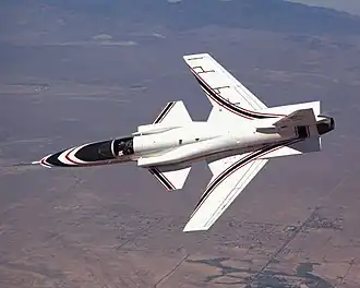 X-29 během letu