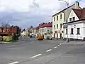 Záběhlická ulice, pohled západním směrem přes křižovatku s ulicí V korytech