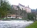 Lužnice pod zámkem v Bechyni-Zářečí