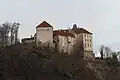 Pohled od západu z vyhlídky v Zahradní ulici