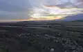 Západ slunce nad Cvrčovicemi z výšky