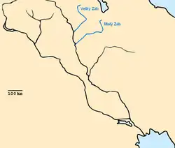 Malý Záb v povodí Šatt al-Arab