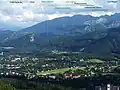 Dolní část Doliny Bystré a Zakopané