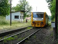 Železniční zastávka ve Slaviboři