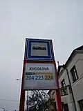 Zastávka MHD Khodlova v Horních Počernicích