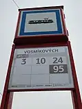 Tramvajová zastávka Vosmíkových v Praze-Libni