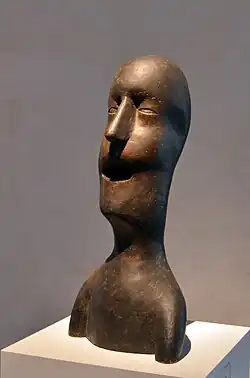 Křičící hlava, 1957, patinovaná sádra, GASK Kutná Hora