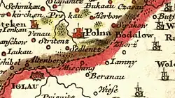 Mapa Ždírce z roku 1720 od J. Ch. Müllera