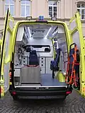 Vnitřní zástavba sanitky Zdravotnické záchranné služby Pardubického kraje