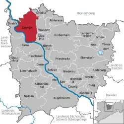 Zeithain na mapě