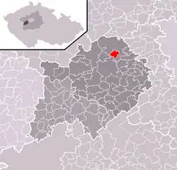 Železná na mapě
