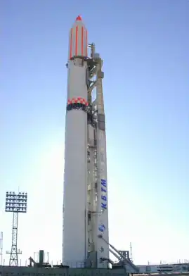 Raketa Zenit-2 připravená ke startu
