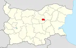 Obština na mapě Bulharska