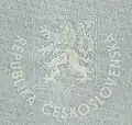 Malý státní znak na cestovním pasu z roku 1947
