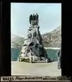 Památník letců z Guexu u gotthardského hospice. Historická fotografie L. Wehrliho (1948)