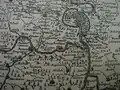 10. Detail kopie Vogtovy mapy Čech z roku 1712. (Muzeum Mariánská Týnice).[11]