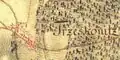 Třeskonice na mapě prvního vojenského mapování z roku 1764