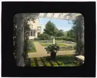 Samuel Knopf house, Lawrence, New York. View from pergola.