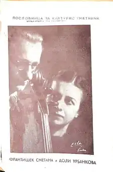 František Smetana a Dolly Urbánková na fotografii z koncertního programu (leden 1948)