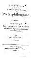Dílo 'Einleitung zu seinem Entwurf eines Systems der Naturphilosophie' (1799)